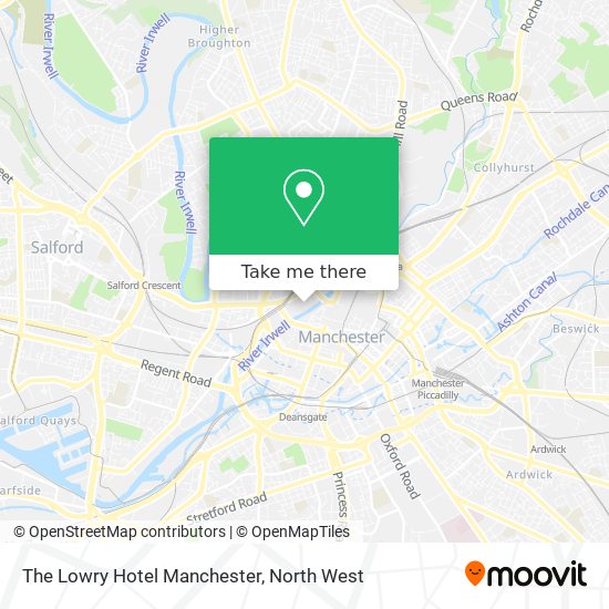 The Lowry Hotel Manchester map