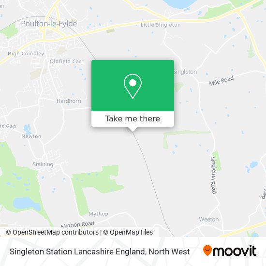 Singleton Station Lancashire England map