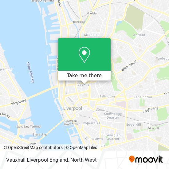 Vauxhall Liverpool England map