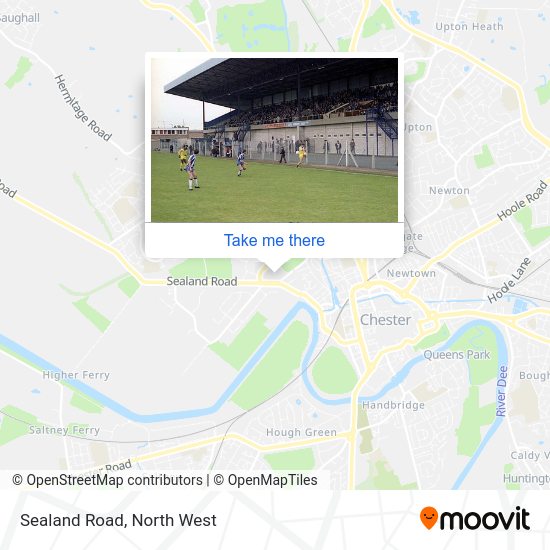 How to get to Sealand Road in Chester by bus or train?