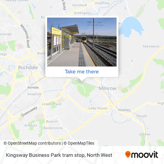 Kingsway Business Park tram stop map