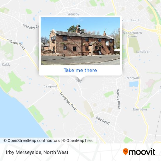Irby Merseyside map