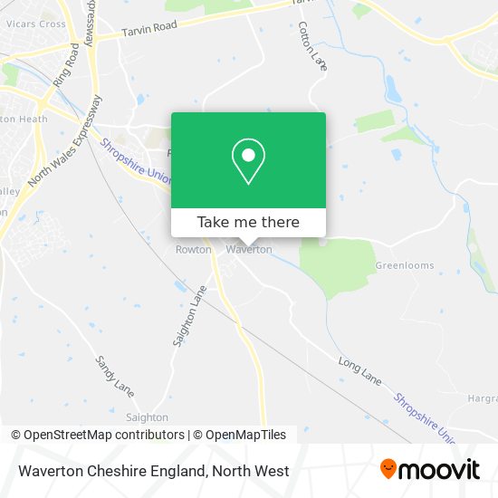 Waverton Cheshire England map