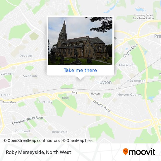 Roby Merseyside map