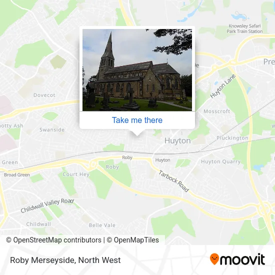 Roby Merseyside map