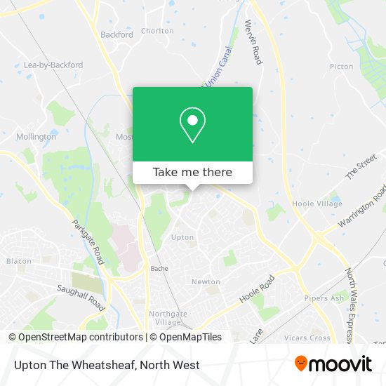 Upton The Wheatsheaf map