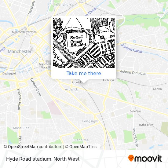 Hyde Road stadium map
