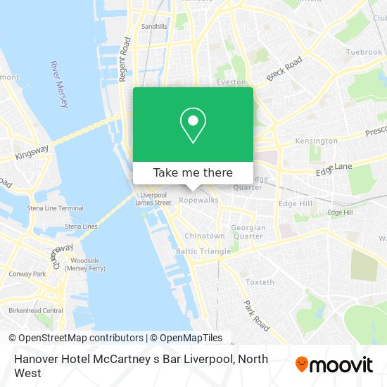 Hanover Hotel McCartney s Bar Liverpool map