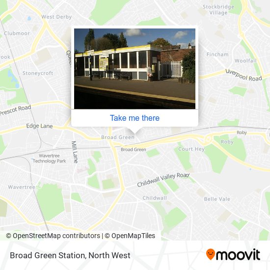 Broad Green Station map