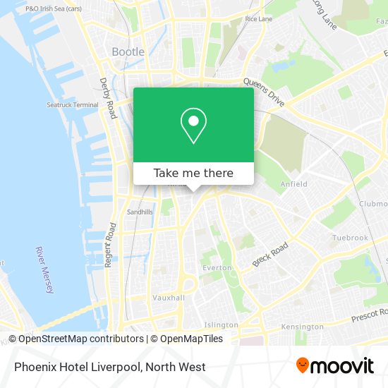 Phoenix Hotel Liverpool map
