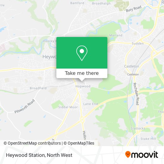 Heywood Station map