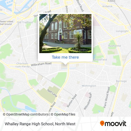 Whalley Range High School map