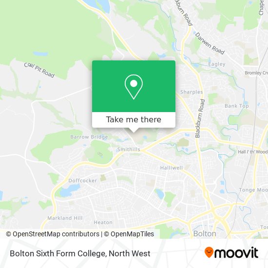 Bolton Sixth Form College map