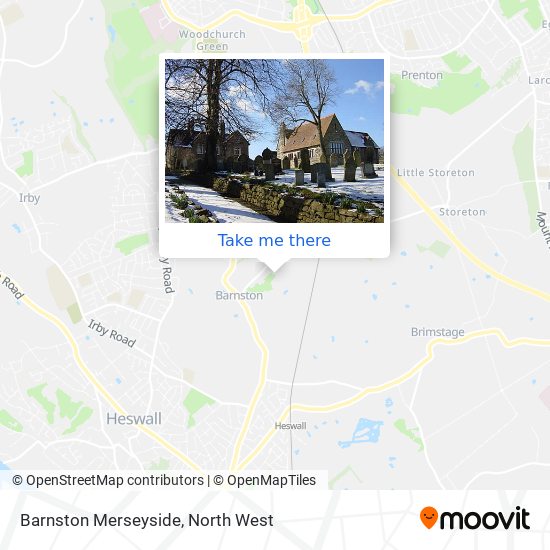 Barnston Merseyside map