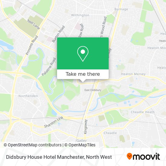 Didsbury House Hotel Manchester map