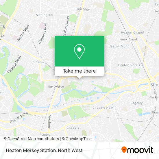 Heaton Mersey Station map