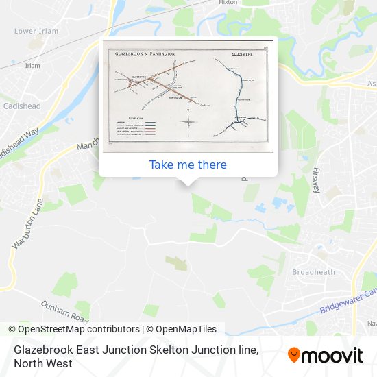 Glazebrook East Junction Skelton Junction line map