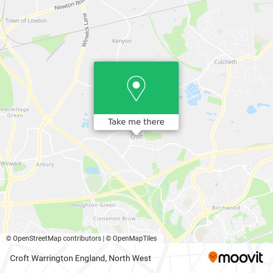 Croft Warrington England map