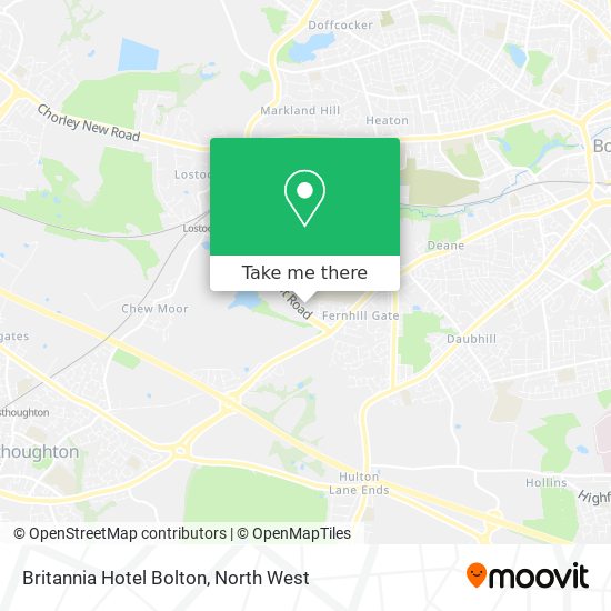 Britannia Hotel Bolton map