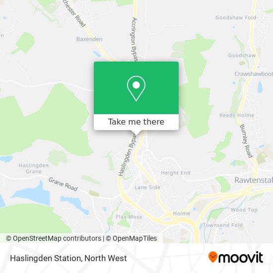 Haslingden Station map