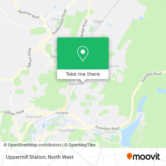 Uppermill Station map