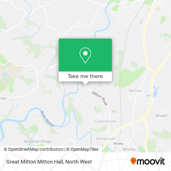 Great Mitton Mitton Hall map