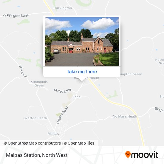 Malpas Station map