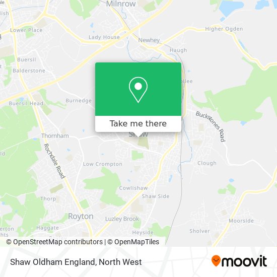 Shaw Oldham England map