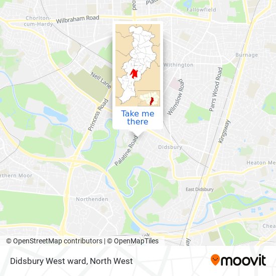 Didsbury West ward map