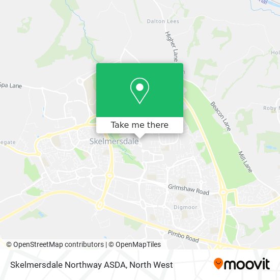 Skelmersdale Northway ASDA map