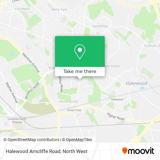Halewood Arncliffe Road map