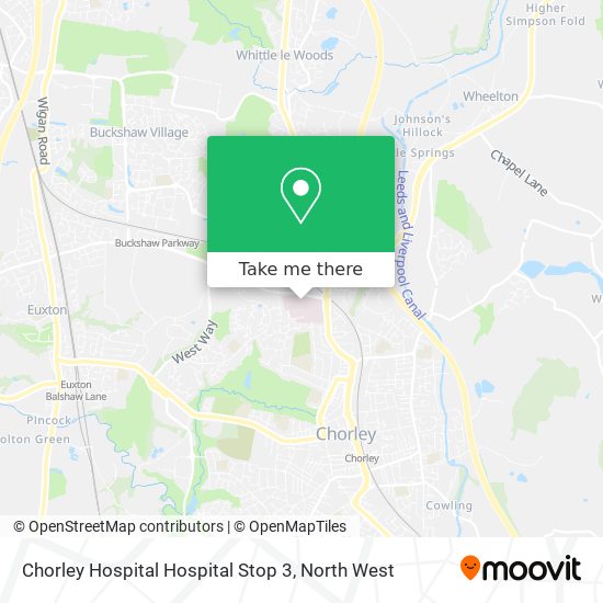 Chorley Hospital Hospital Stop 3 map