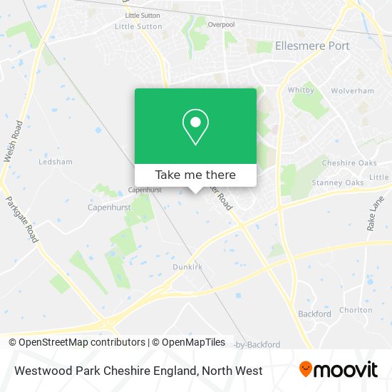 Westwood Park Cheshire England map
