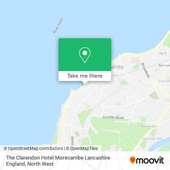 The Clarendon Hotel Morecambe Lancashire England map
