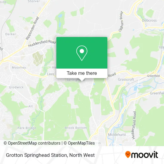 Grotton Springhead Station map