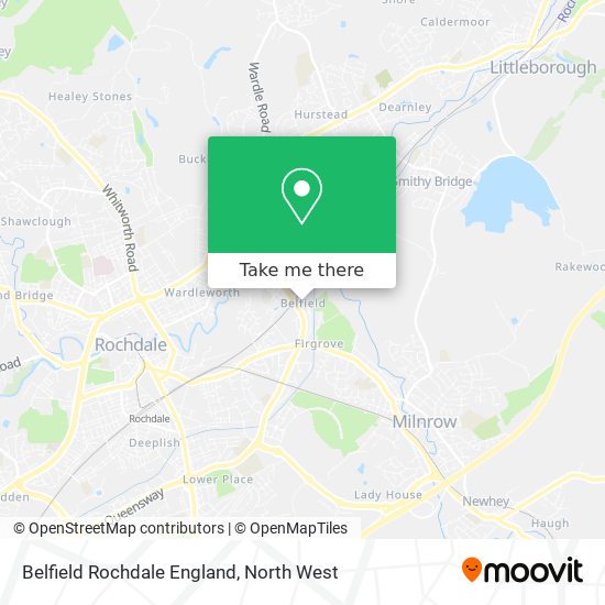 Belfield Rochdale England map