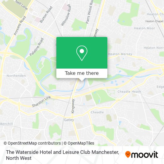 The Waterside Hotel and Leisure Club Manchester map