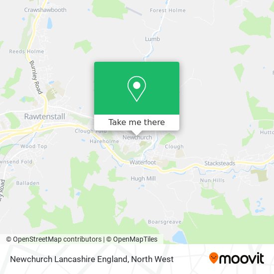 Newchurch Lancashire England map