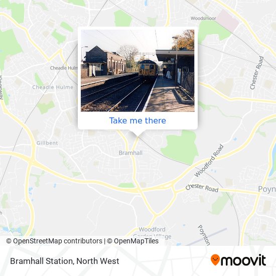 Bramhall Station map