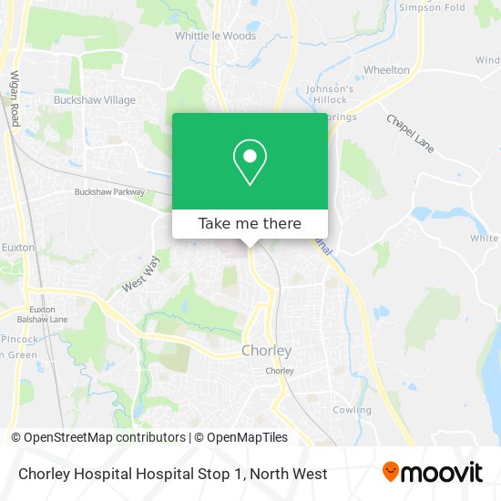 Chorley Hospital Hospital Stop 1 map