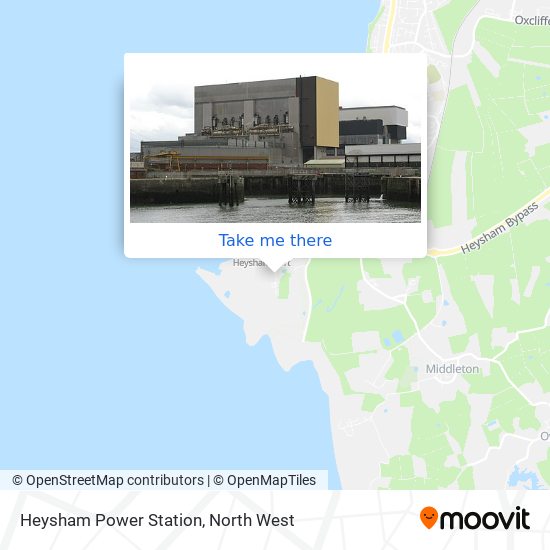 Heysham Power Station map
