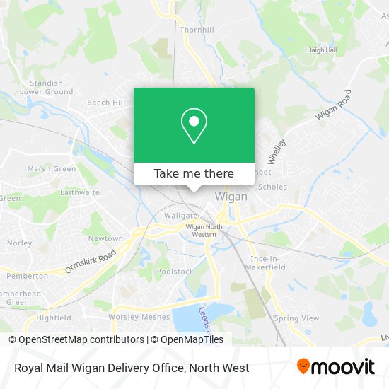 Royal Mail Wigan Delivery Office map