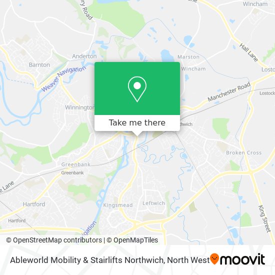 Ableworld Mobility & Stairlifts Northwich map