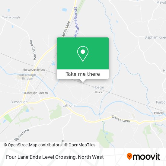 Four Lane Ends Level Crossing map