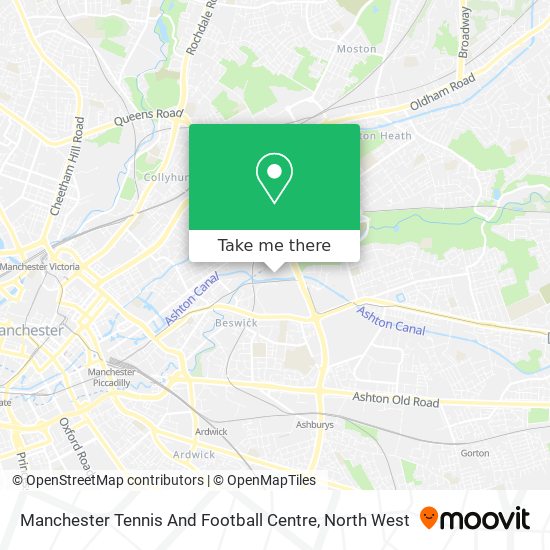 Manchester Tennis And Football Centre map