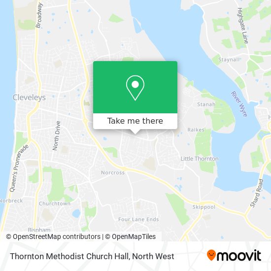 Thornton Methodist Church Hall map