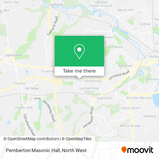 Pemberton Masonic Hall map