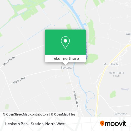 Hesketh Bank Station map