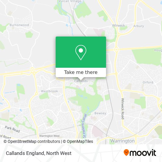 Callands England map