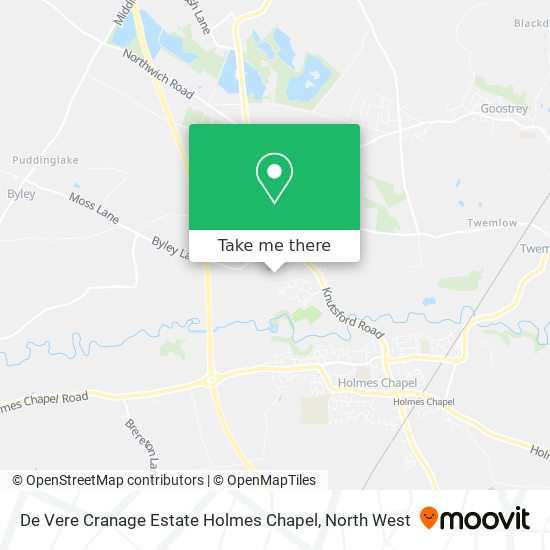 De Vere Cranage Estate Holmes Chapel map